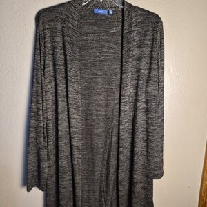 Apt. 9 Charcoal Open Front Cardigan